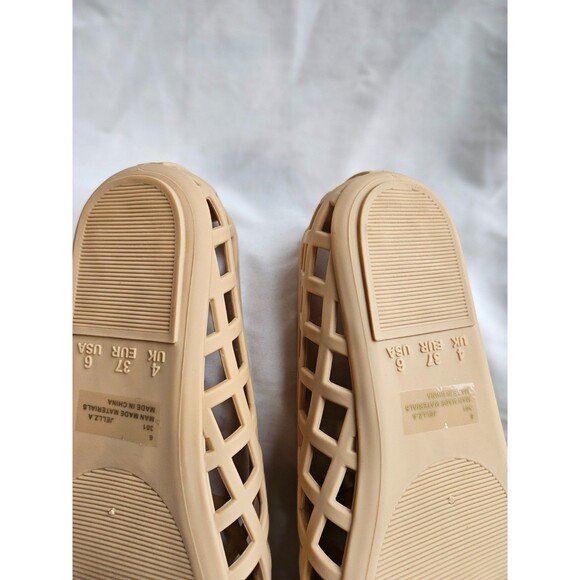 Project Cloud Memory Foam Slip On Tan Flat Jelly Shoes Women’s Size 6 - Picture 7 of 8
